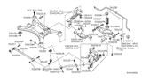 Diagram for 2005 Nissan Maxima Sway Bar Link - 56261-8J000