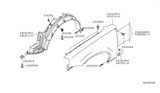 Diagram for Nissan Maxima Wheelhouse - 63842-ZK00A