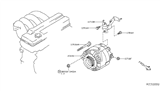 Diagram for 2006 Nissan Maxima Alternator - 23100-7Y020