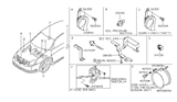 Diagram for 2005 Nissan Altima Horn - 25610-ZB000