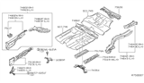 Diagram for 2008 Nissan Maxima Rear Crossmember - 75650-7Y030