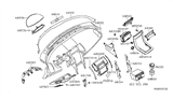 Diagram for 2005 Nissan Maxima Sun Visor - 24823-7Y000