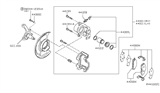 Diagram for Nissan Altima Wheel Cylinder Repair Kit - 44120-8J127