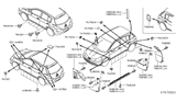 Diagram for Nissan Versa Mud Flaps - 63854-ED900