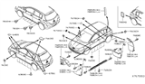 Diagram for 2007 Nissan Versa Mud Flaps - 63854-ED900