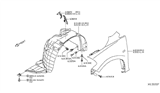 Diagram for Nissan Versa Wheelhouse - 63842-9EL0A