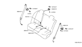 Diagram for 2011 Nissan Versa Seat Belt - 88845-ZW98B