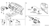 Diagram for Nissan Versa Cruise Control Switch - 25550-ZW80B