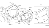 Diagram for Nissan Versa Liftgate Hinge - 90400-ED00A