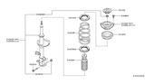 Diagram for Nissan Sentra Shock And Strut Mount - 54325-ED02A