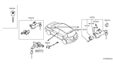 Diagram for 2012 Nissan Versa Ignition Lock Cylinder - 99810-ZW85C