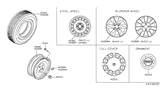 Diagram for 2010 Nissan Versa Spare Wheel - 40300-ZW81A