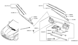 Diagram for 2012 Nissan Versa Wiper Blade - 28890-ZN90A