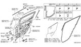 Diagram for Nissan Versa Weather Strip - 82820-EE000