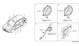 Diagram for 2008 Nissan Versa Car Speakers - 28170-EM40A