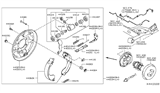 Diagram for 2015 Nissan Pathfinder Brake Bleeder Screw - 41128-8J100