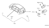 Diagram for Nissan Versa Tailgate Lock - 90502-ZN90A