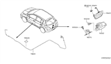 Diagram for 2011 Nissan Versa Rear Door Striker - 90570-AU10A