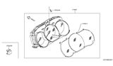 Diagram for 2009 Nissan Versa Instrument Cluster - 24810-ZW40E