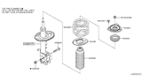 Diagram for 2012 Nissan Quest Shock And Strut Mount - 54320-JP00A