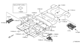 Diagram for 2008 Nissan Murano Exhaust Heat Shield - 74762-1AA0A