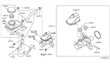 Diagram for 2013 Nissan Murano Brake Master Cylinder Reservoir - 46090-1AA0B