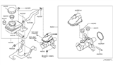 Diagram for 2010 Nissan Murano Brake Master Cylinder Reservoir - 46090-1AA0B