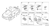 Diagram for 2013 Nissan Murano Power Window Switch - 25411-1GR0C