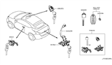 Diagram for 2012 Nissan Murano Trunk Lock Cylinder - H4660-1GR0A