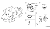 Diagram for 2012 Nissan Murano Car Speakers - 28138-AT400