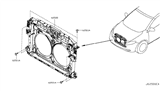 Diagram for 2013 Nissan Murano Radiator Support - 62500-1GR0A