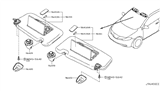 Diagram for 2013 Nissan Murano Sun Visor - 96401-1GR0A