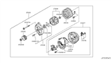 Diagram for Nissan Murano Alternator Case Kit - 23118-JA11A