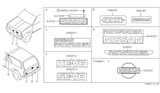 Diagram for 1987 Nissan Pathfinder Emblem - 73888-41G07