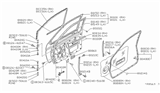 Diagram for Nissan Pathfinder Door Moldings - 80820-01G00