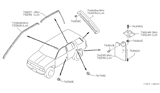 Diagram for 1995 Nissan Pathfinder Mud Flaps - G8810-87P05