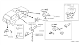 Diagram for 1991 Nissan Pathfinder Ignition Lock Cylinder - K9810-41G75