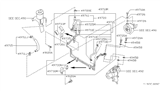 Diagram for 1992 Nissan Pathfinder Power Steering Hose - 49725-60G10