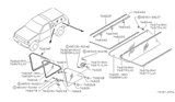 Diagram for 1988 Nissan Pathfinder Weather Strip - 83332-41G00