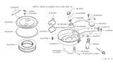 Diagram for 1990 Nissan Pathfinder Air Filter Box - 16526-41G01