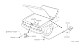 Diagram for 1996 Nissan Hardbody Pickup (D21U) Hood Cable - 65620-75P00