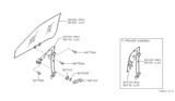 Diagram for 1993 Nissan Hardbody Pickup (D21) Window Regulator - 80700-78G00