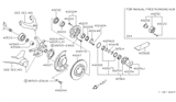 Diagram for 1992 Nissan Pathfinder Steering Knuckle - 40014-62G00