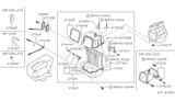 Diagram for 1991 Nissan Pathfinder Evaporator - 27280-01G64