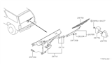 Diagram for 1989 Nissan Pathfinder Wiper Arm - 28780-41G01