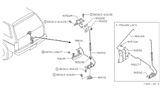 Diagram for 1990 Nissan Pathfinder Door Handle - 90606-41G00