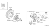 Diagram for 1994 Nissan Pathfinder Wheel Cover - 40315-73P00