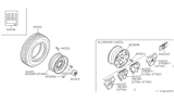 Diagram for 1993 Nissan Pathfinder Spare Wheel - 40300-73P25