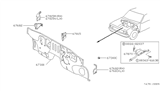 Diagram for 1992 Nissan Hardbody Pickup (D21) Dash Panels - 67300-92G30