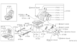 Diagram for 1992 Nissan Pathfinder Seat Cushion - 87350-63G05